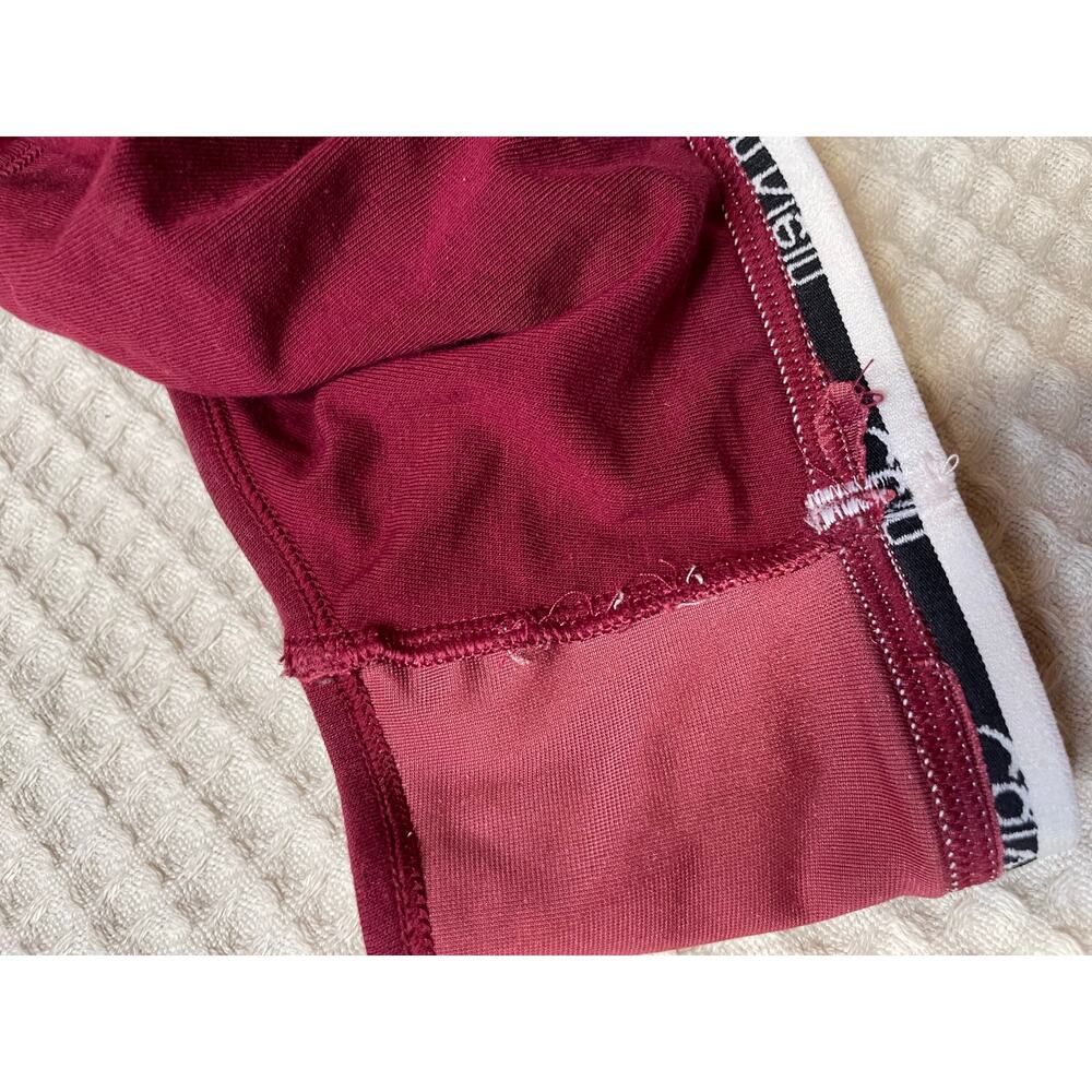 Calvin Klein Deep Red Crushed Velvet Racerback Sports Bra Medium - Picture 5 of 5